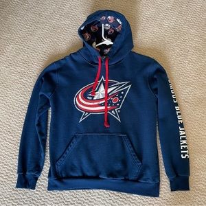 Men’s Columbus Blue Jackets Hockey Hooded Sweater SweatShirt Medium Spiritwear